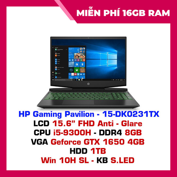  Laptop Gaming HP Pavilion 15-DK0231TX (8DS89PA) 