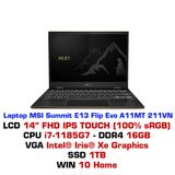  Laptop MSI Summit E13 Flip Evo A11MT 211VN 