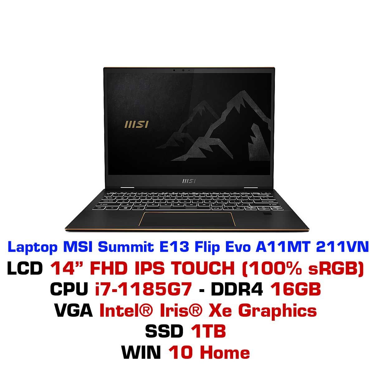 Laptop MSI Summit E13 Flip Evo A11MT 211VN