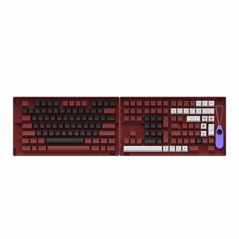 AKKO Keycap set – BRED (PBT Double-Shot/ASA profile/158 nút)