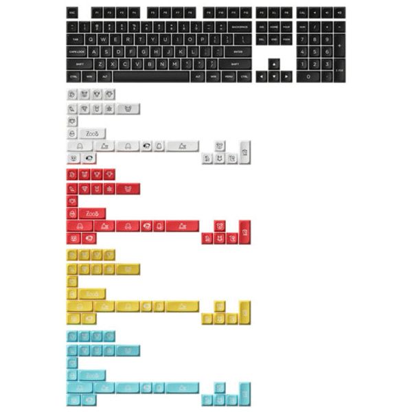  AKKO Keycap set – WOB (PBT Double-Shot / MDA profile / 282 nút) 