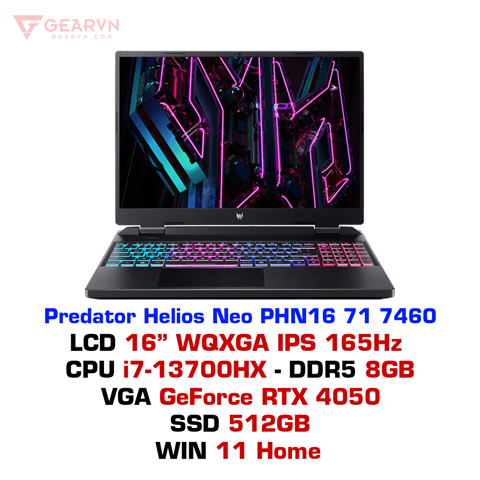  Laptop gaming Acer Predator Helios Neo PHN16 71 7460 