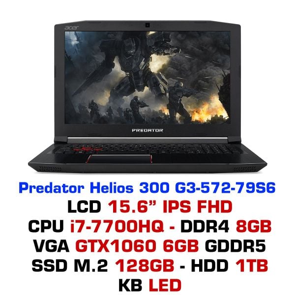  Laptop Gaming Acer Predator Helios 300 G3-572-79S6 