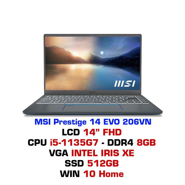  Laptop MSI Prestige 14 EVO 206VN 