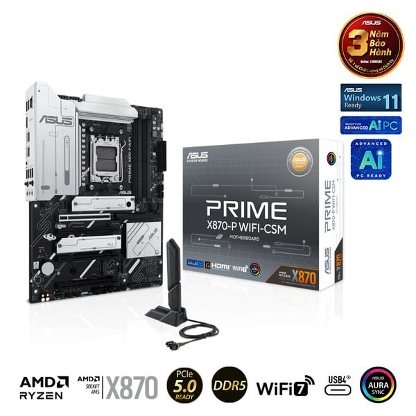 Bo mạch chủ ASUS PRIME X870-P WIFI-CSM (DDR5)