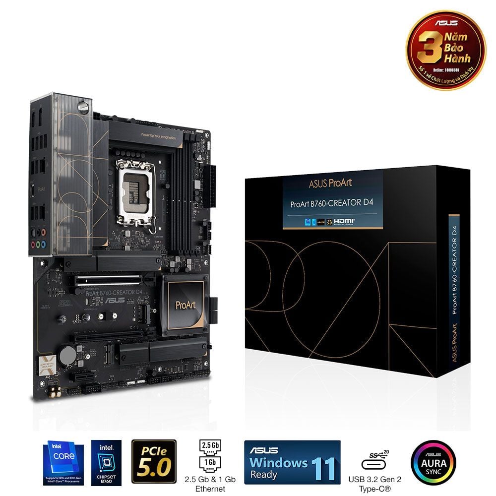 Bo Mạch Chủ Asus Proart B760 - Creator Ddr4