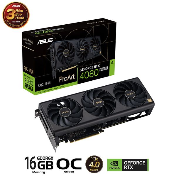 Card màn hình ASUS ProArt GeForce RTX 4080 SUPER 16GB GDDR6X OC Edition (PROART-RTX4080S-O16G)