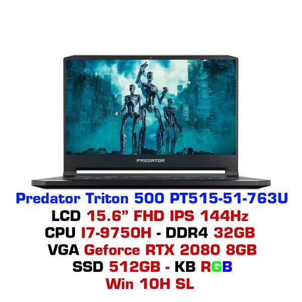  Laptop Gaming Acer Predator Triton 500 PT515-51 763U 