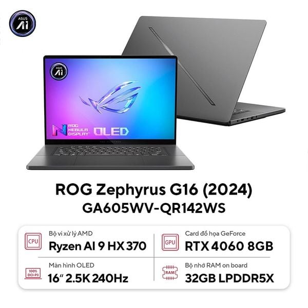 Laptop gaming ASUS ROG Zephyrus G16 GA605WV QR142WS