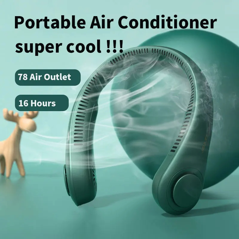 VENTILADOR DE CUELLO PORTÁTIL: ¡Refrescate en cualquier lugar! - VENTILADOR DE CUELLO PORTATIL
