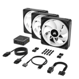  Bộ 3 quạt Corsair iCUE LINK QX120 RGB kèm iCUE LINK Hub (CO-9051002-WW) 