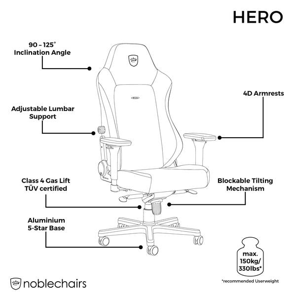  Ghế Gaming Noble Chair - Hero Series DOOM Limited Edition 