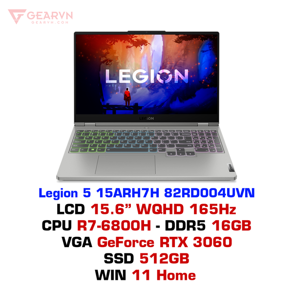  Laptop gaming Lenovo Legion 5 15ARH7H 82RD004UVN 