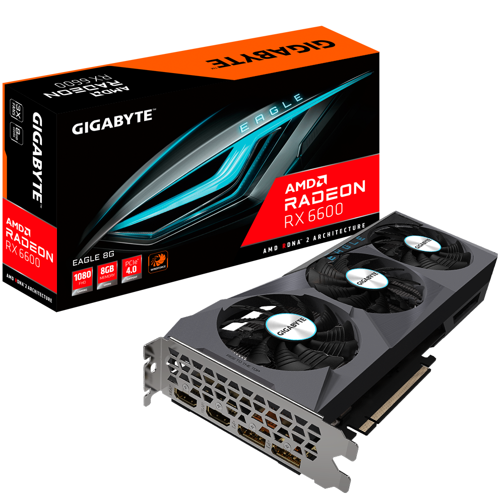 Card Màn Hình Gigabyte Radeon Rx 6600 Eagle 8G (Gv - R66Eagle - 8Gd)