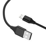  Cáp PISEN Micro USB 2.4A braided 1200m(Anti-break) - MU18-1200 BLACK 