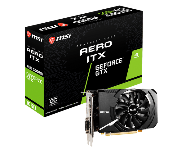  Card màn hình MSI GeForce GTX 1650 D6 Aero ITX 4G OC 