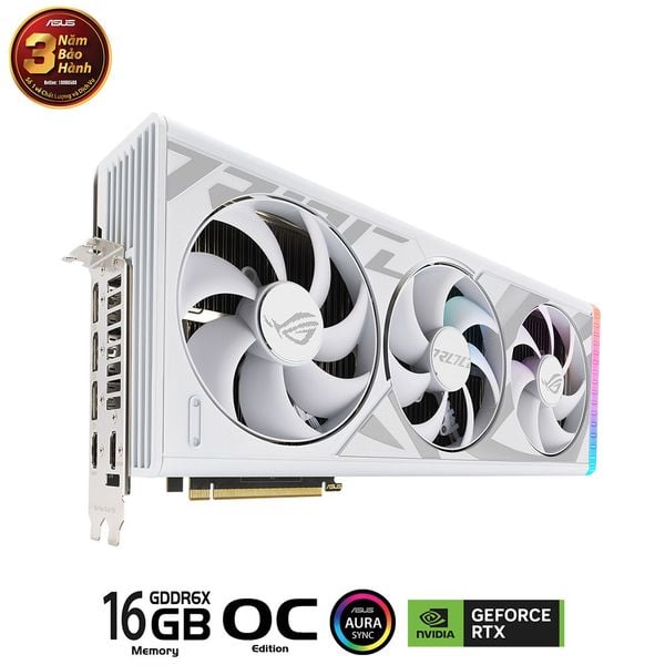  Card màn hình ASUS ROG Strix GeForce RTX 4080 SUPER 16GB GDDR6X White OC Edition (ROG-STRIX-RTX4080S-O16G-WHITE) 