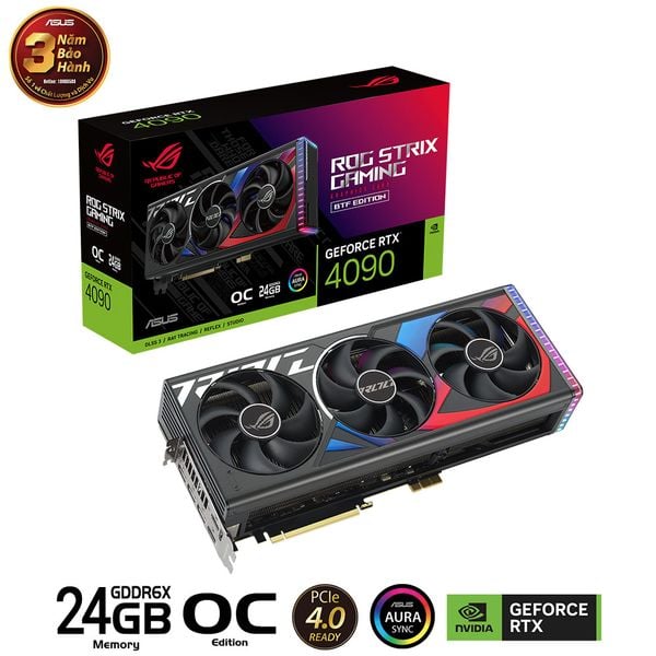 Card màn hình ASUS ROG Strix GeForce RTX 4090 BTF OC Edition 24GB (ROG-STRIX-RTX4090-O24G-BTF-GAMING)