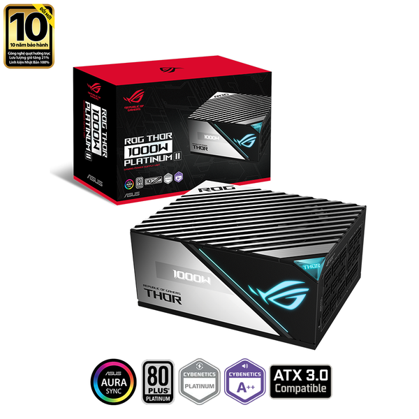  Nguồn máy tính ASUS ROG Thor 1000P2 - 80 Plus Platinum - Full Modular (1000W) 