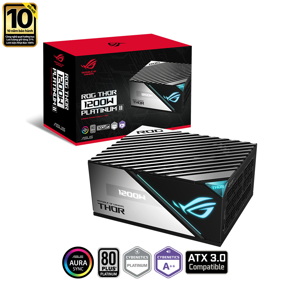 Nguồn máy tính ASUS ROG Thor 1200P2 - 80 Plus Platinum - Full Modular (1200W)