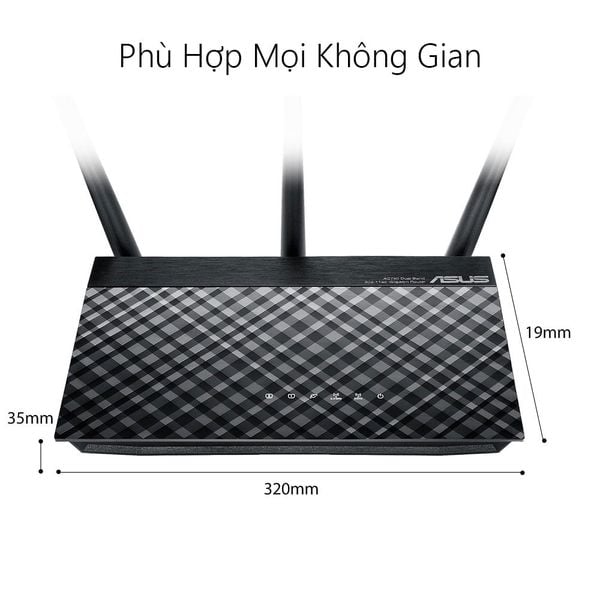  Thiết bị định tuyến không dây Router WIFI ASUS RT-AC53 Chuẩn AC750 Dual Band 