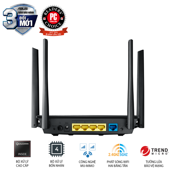  Thiết bị định tuyến Router WIFI ASUS 4 cổng RT-AC58U 