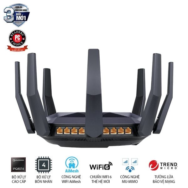  Bộ định tuyến WiFi 6 Asus RT-AX89X 