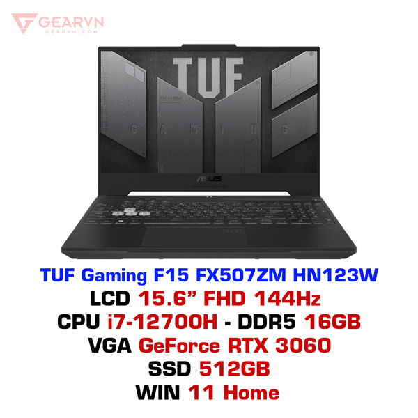  Laptop gaming ASUS TUF F15 FX507ZM HN123W 