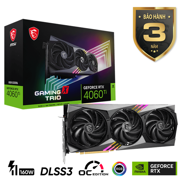 Card màn hình MSI GeForce RTX 4060 Ti GAMING X TRIO 8G
