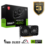  Card màn hình MSI GeForce RTX 4060 VENTUS 2X BLACK 8G OC 