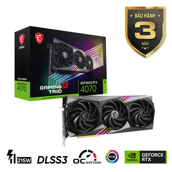 Card màn hình MSI GeForce RTX 4070 GAMING X TRIO 12GB