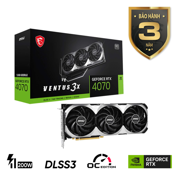 Card màn hình MSI GeForce RTX 4070 VENTUS 3X 12GB OC