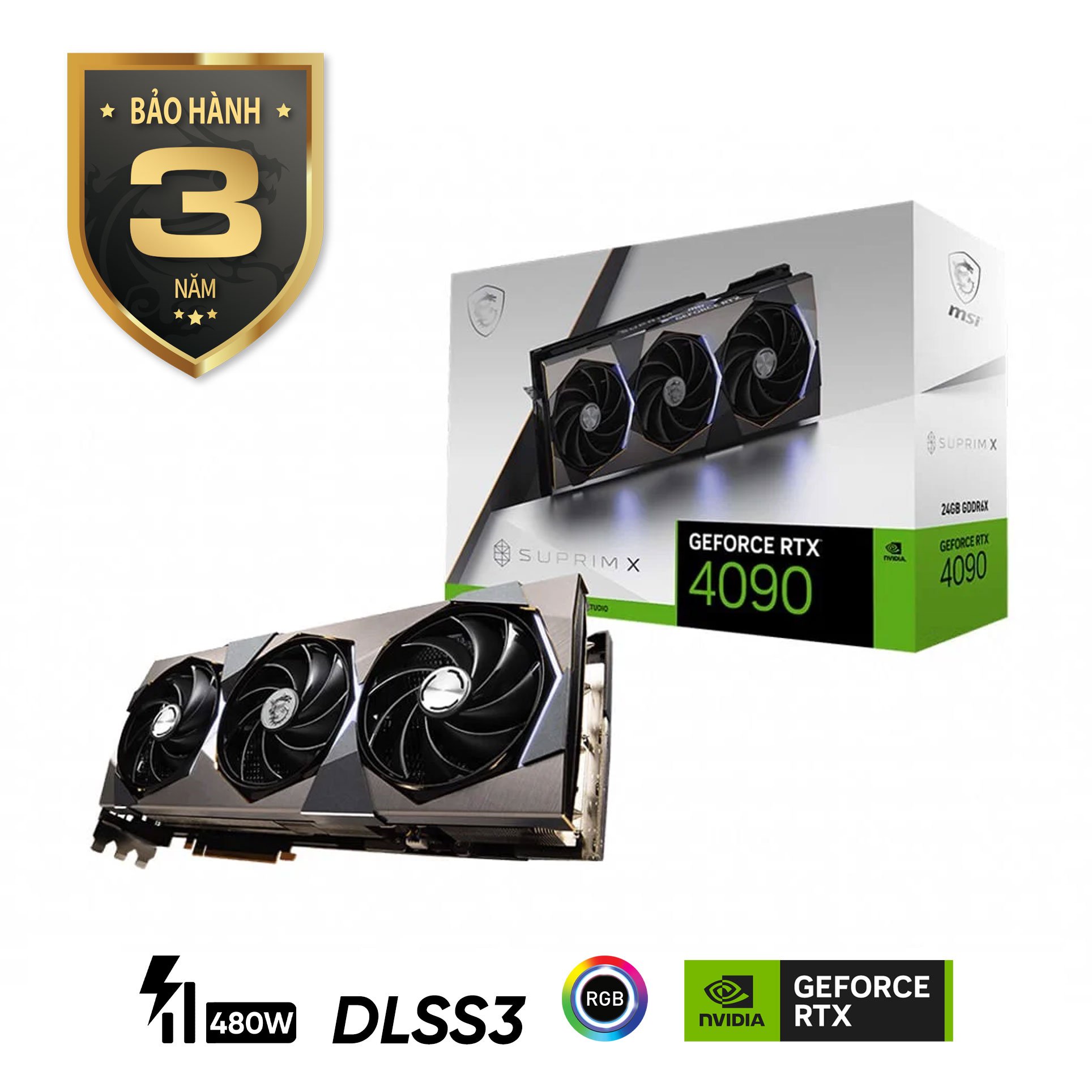 Card màn hình MSI GeForce RTX 4090 SUPRIM 24G chính hãng – GEARVN.COM