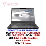  Laptop GIGABYTE U4 UD 70S1823SO 