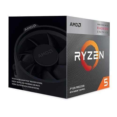  Bộ vi xử lý AMD Ryzen 5 3400G / 3.7GHz Boost 4.2GHz / 4 nhân 8 luồng / 4MB / AM4 