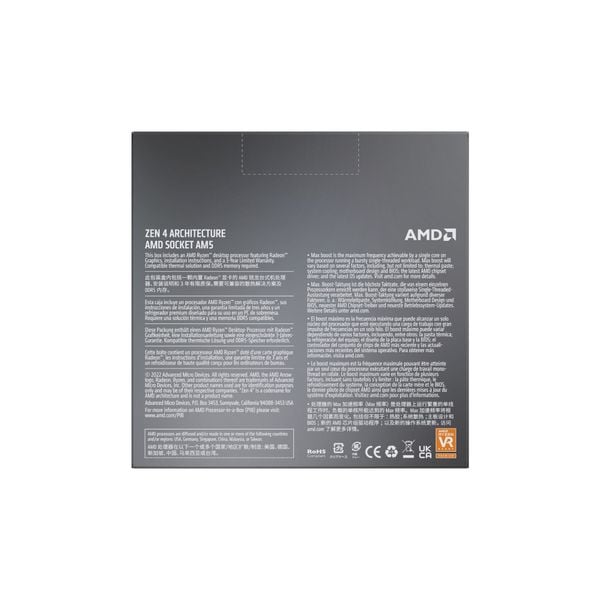  Bộ vi xử lý AMD Ryzen 7 7700X / 4.5GHz Boost 5.4GHz / 8 nhân 16 luồng / 40MB / AM5 