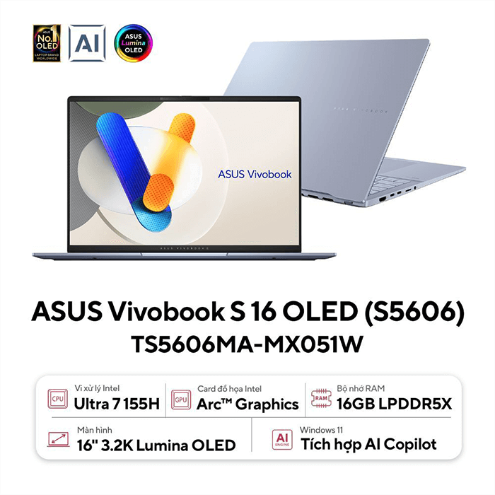Laptop ASUS Vivobook S 16 OLED S5606MA MX051W