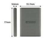  Ổ cứng di động SSD Transcend ESD360C 1TB, 2000MB/s, Xám 