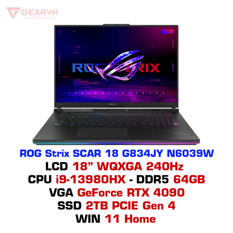  Laptop gaming ASUS ROG Strix SCAR 18 G834JY N6039W 