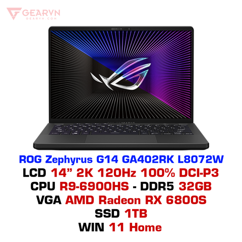 Laptop Gaming Asus Rog Zephyrus G14 Ga402Rk L8072W