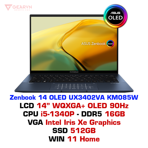  Laptop ASUS Zenbook 14 OLED UX3402VA KM085W 