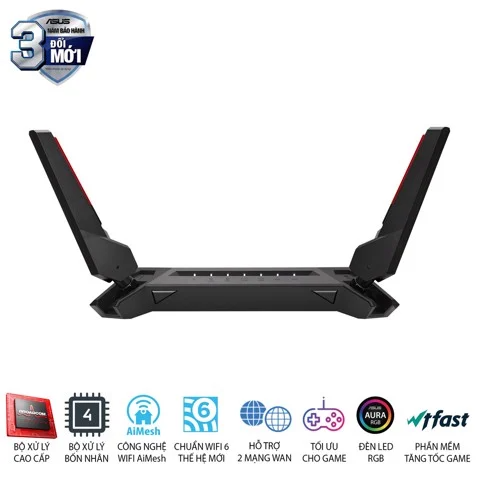  Bộ định tuyến WiFi 6 Asus ROG GT-AX6000 chuẩn AX6000 