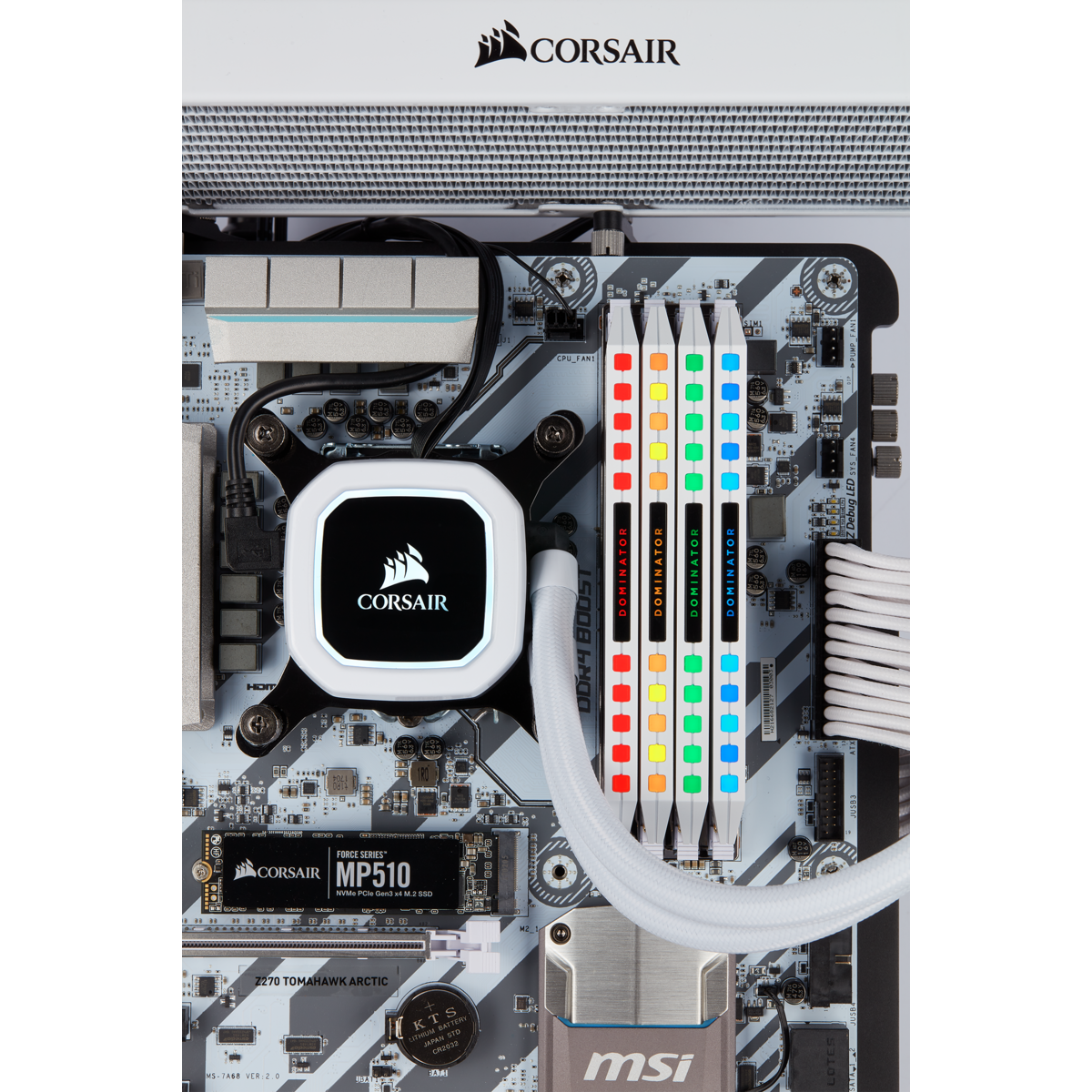 Ram Corsair Dominator 32GB (2x16GB) RGB 3200 White