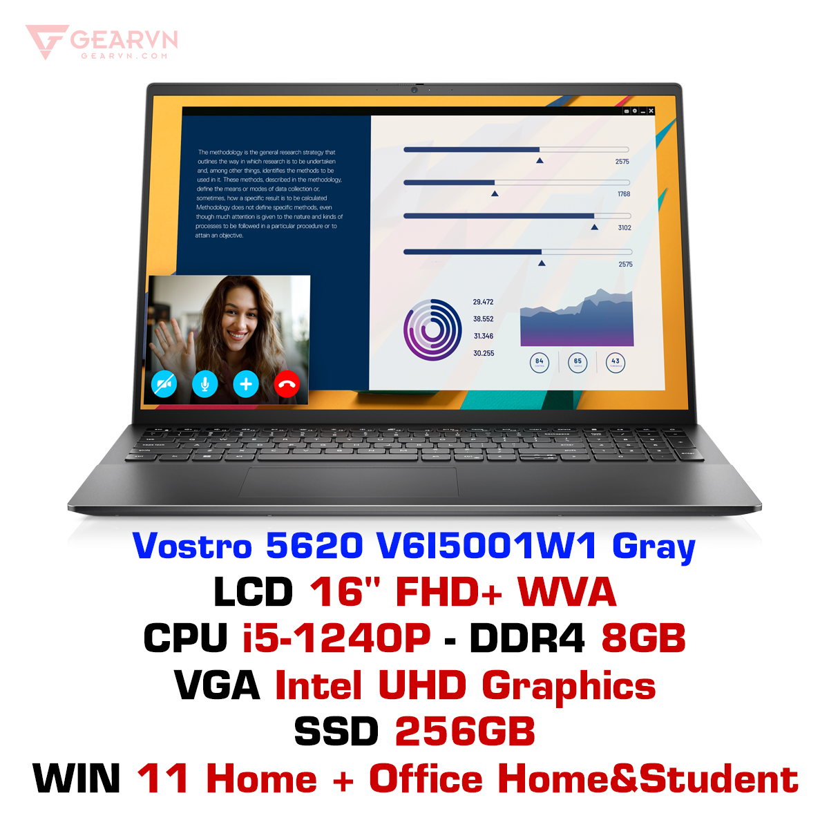 Laptop Dell Vostro 5620 V6I5001W1 Gray