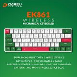  Bàn phím DareU EK861 Green White Bluetooth 