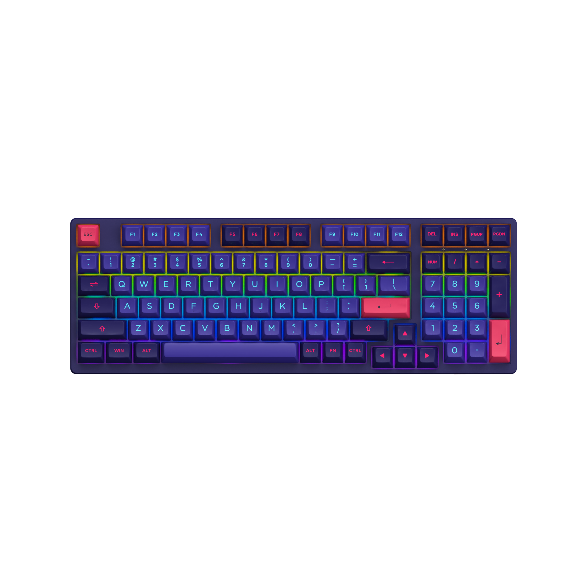 Bàn Phím Cơ Akko 3098 Neon Cream Yellow Pro Switch