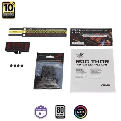  Nguồn máy tính ASUS ROG Thor 1000W - 80 Plus Platinum II EVA Edition (1000W) 