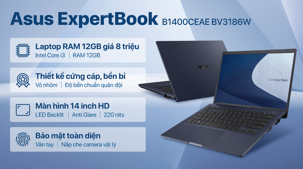  Laptop Asus ExpertBook B1400CEAE BV3186W 