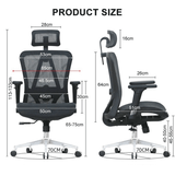  Ghế công thái học Egonomic E-Dra EEC215 Black 