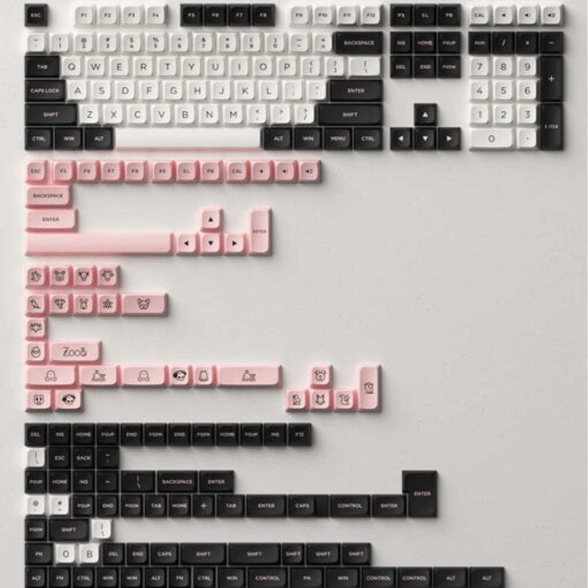 Akko Keycap Set – Olivia (Pbt Double - Shot / Mda Profile / 227 Nút)
